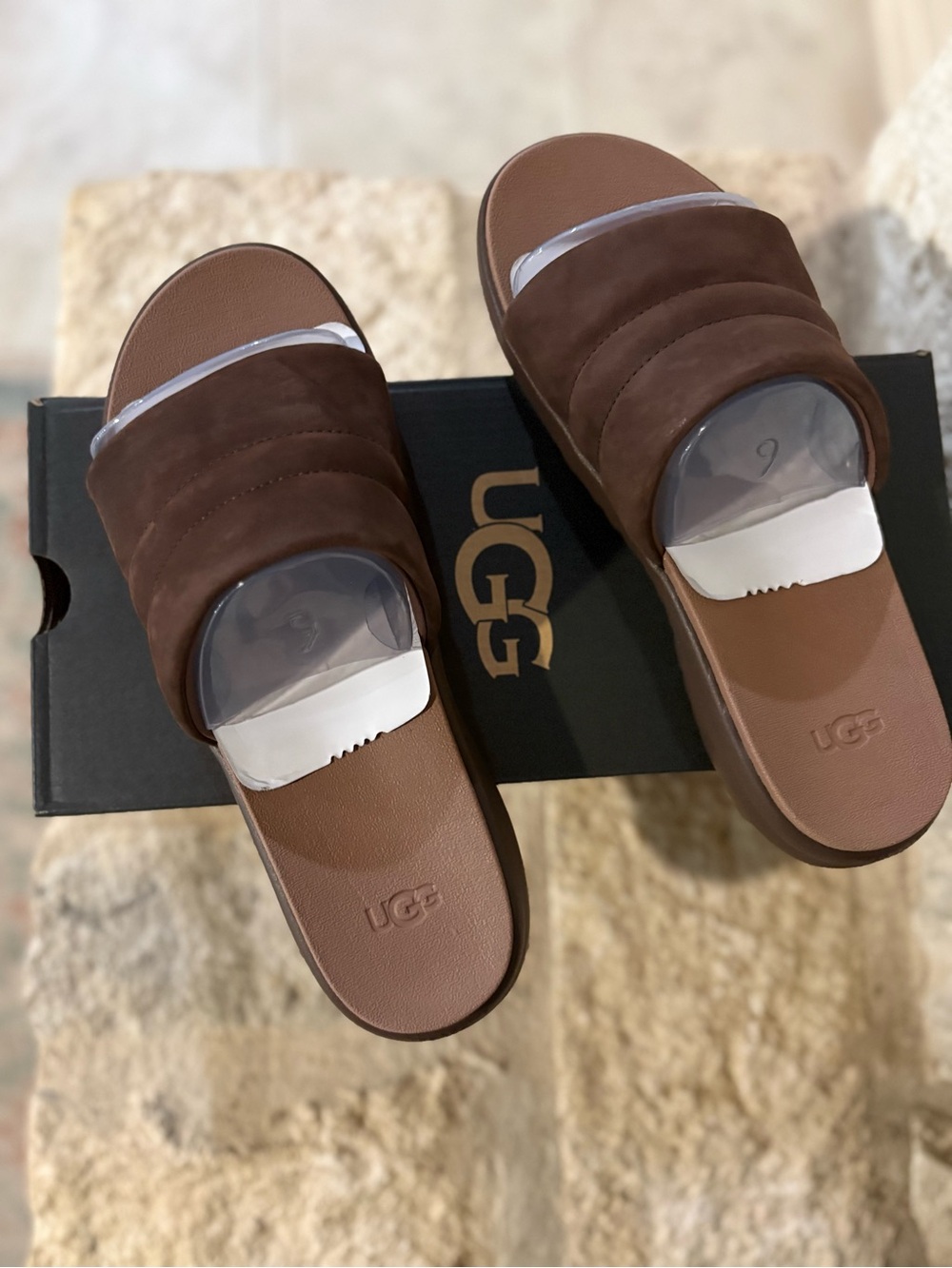 UGG Men’s Union Slide Sandal Size 9 in Brown